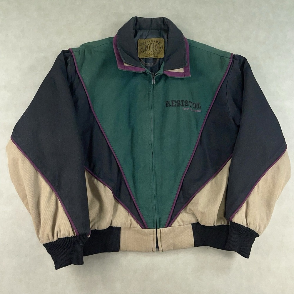 Vintage Resistol Rodeo Best‎ All Around Jacket Texas Seal PRCA Mens Large 90s